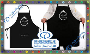 Tạp dề nhân viên Cafe MeWhite In tạp dề, may tạp dề, tạp dề yếm, tạp dề dài. Tạp dề đồng phục, tạp dề nhân viên, tạp dề có túi, tạp dề màu đen.