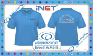 Mẫu áo đồng phục có thêu logo công ty của công ty cổ phần Inet.Mẫu áo thun cổ bẻ, đồng phục có cổ, thêu logo phía trước ngực và in lụa phía sau trên chiếc áo đồng phục công ty theo yêu cầu.Nhận may áo thun đồng phục, áo phông nhóm, in áo phông đồng phục giá rẻ tại Hà Nội-TPHCM#aodongphucTp.HCM #inaodongphucTpHCM, #mayaodongphuchcm