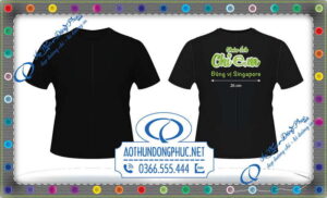 In áo thun cổ tròn nhân viên quán ăn Cháo Ếch. Với phương châm công ty may áo thun đồng phục Phục Đồng, "PHỤC VỤ CỘNG ĐỒNG" thì đối với chúng tôi, mỗi sản phẩm được may tại công ty may với niềm tự hào cũng như 1 chiếc áo của từng cá nhân công ty. vô hình chung tạo thành sản phẩm áo đồng phục vô cùng cạnh tranh kèm theo hậu mãi chu đáo, phục vụ nhiệt huyết vì cộng đồng.