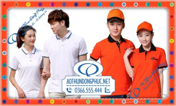 Áo thun đồng phục cổ trụ. Mẫu đồng phục áo thun có cổ bẻ đẹp nhất