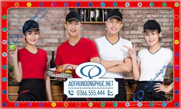 Áo thun đồng phục cổ tim