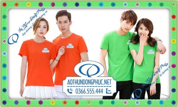 Áo thun đồng phục cổ tròn đẹp nhất