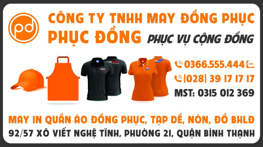 Đặt may áo thun đồng phục. Banner Phuc Dong T shirt Uniform Garment