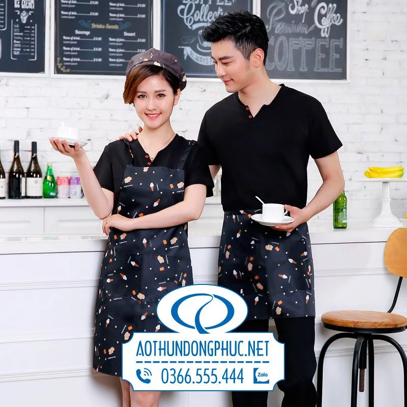 Mẫu đồng phục áo thun cổ tròn chữ V không gài nút