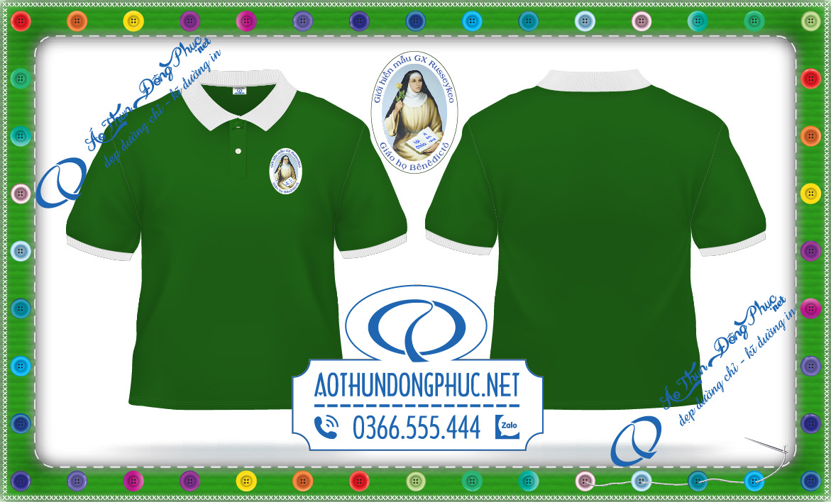 Mẫu thiết kế áo đồng phục Công Giáo-Gx Russeykeo