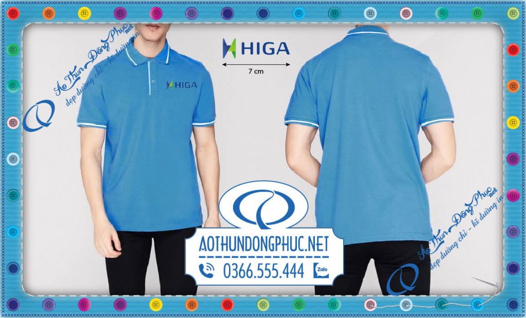 Mẫu đồng phục áo công nhân công ty Higa