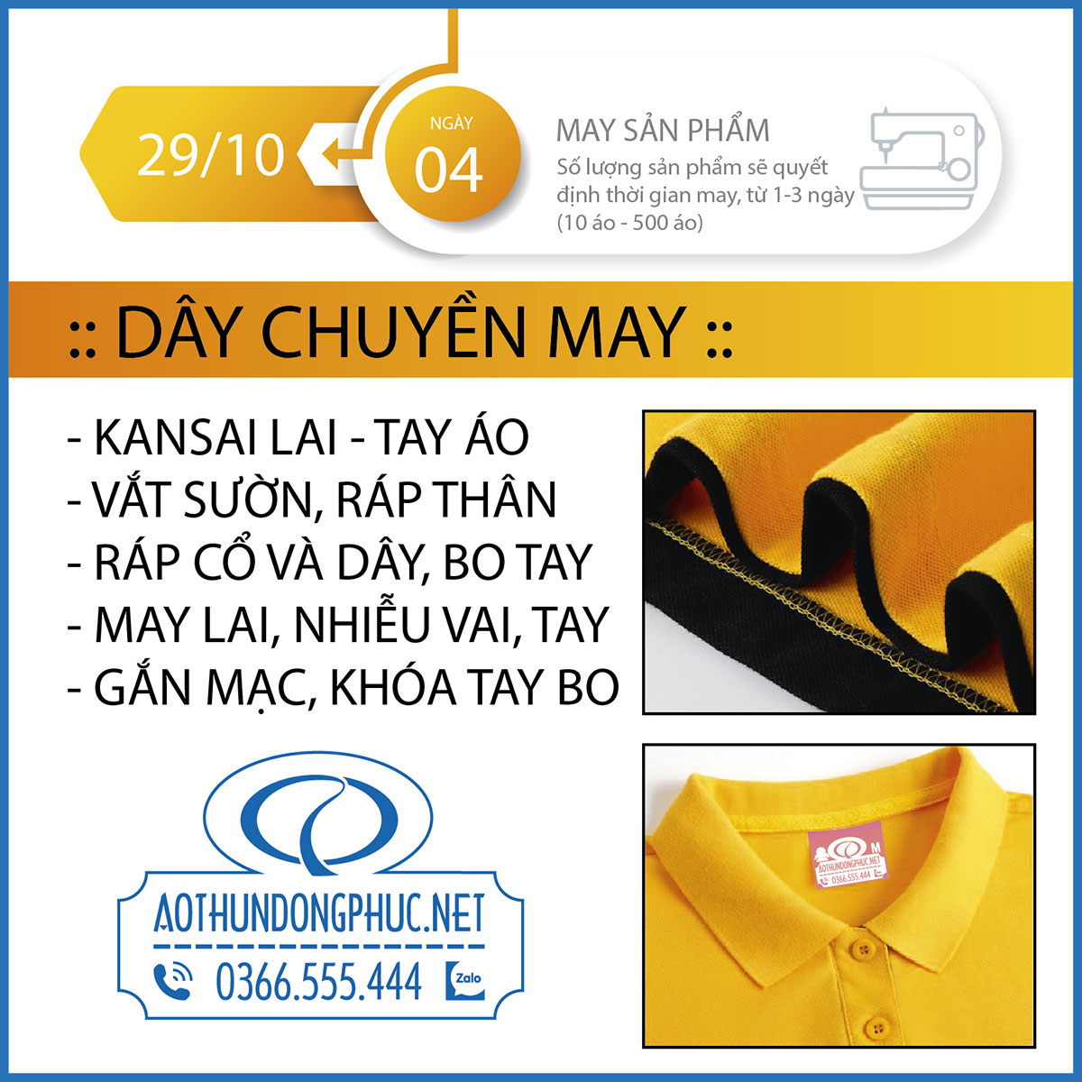 Quy trình các khâu sản xuất đồng phục áo thun bước 4