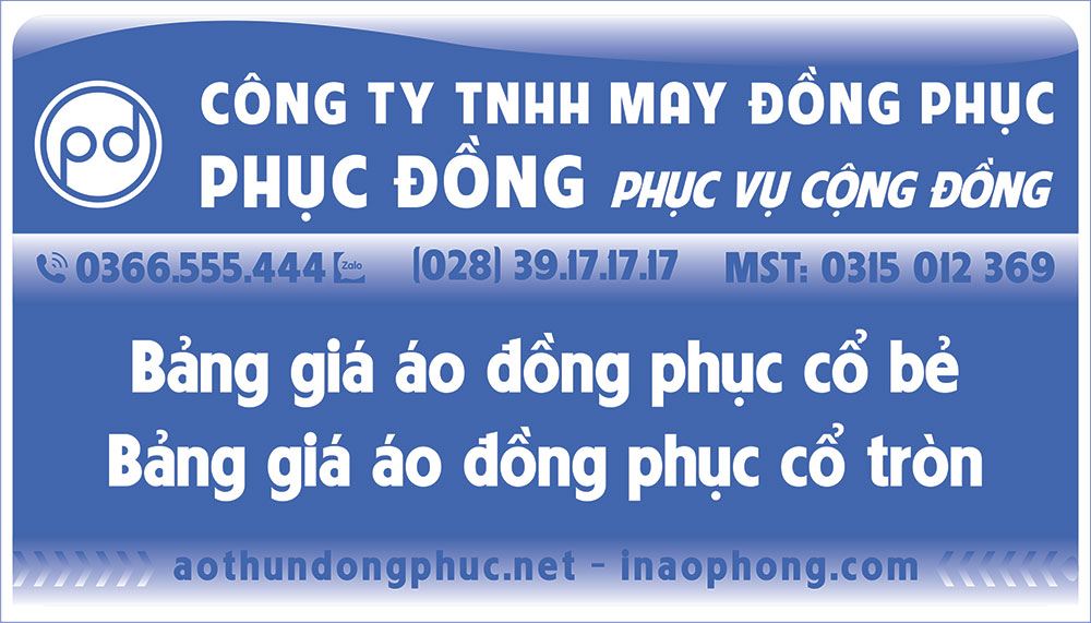 Bảng giá in áo đồng phục các loại có cổ, cổ tròn, cổ tim