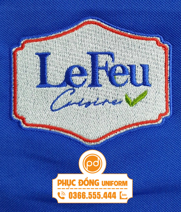 Theu logo dong phuc nha hang LeFeu uc | Áo thun đồng phục|In áo đồng phục lớp|In áo nhóm|In áo thun