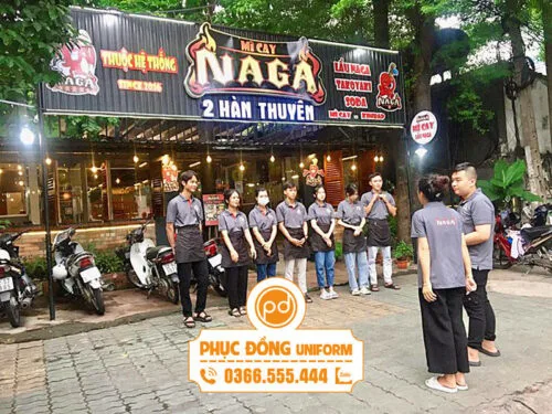 Áo đồng phục Naga, áo thun nhân viên quán mì cay Naga