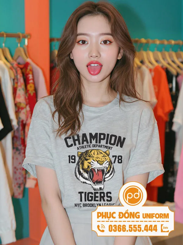 Áo thun local brand màu xám tiêu