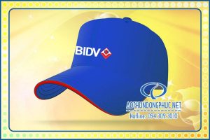 May mũ nón, thêu logo trên nón, nhận may in thêu nón kết số lượng lớn từ BIDV
