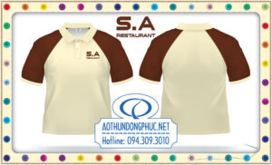 Mẫu áo thun raglan đồng phục nhà hàng S.A