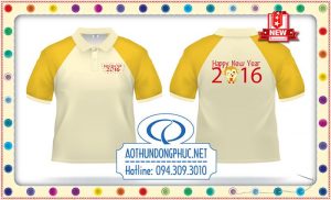 Mẫu áo thun raglan cổ bẻ Tết 2016