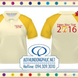 Mẫu áo thun raglan cổ bẻ Tết 2016
